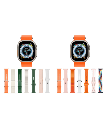 Smartwatch Ultra 49mm, 7 cinturini, notifiche, chiamate e app per iOS e Android