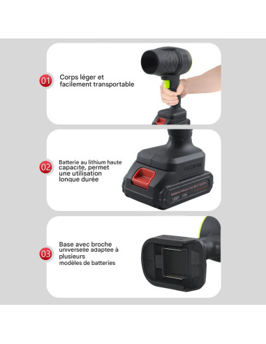 Souffleur Turbo Air Comprimé Sans Fil...