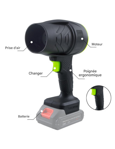 Souffleur Turbo Air Comprimé Sans Fil...