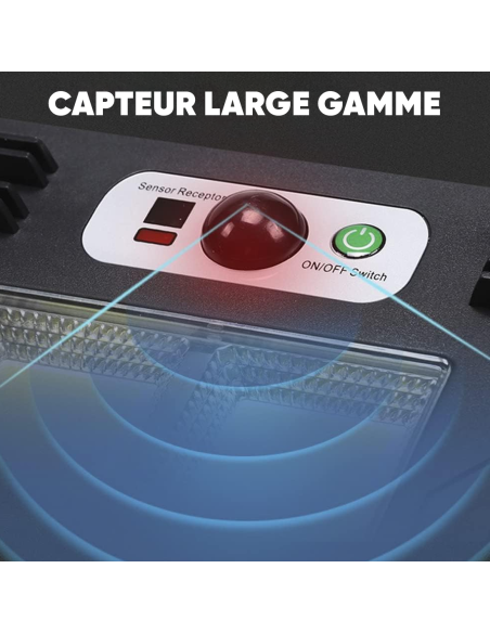 Mini lampe solaire 3 panneaux intégrés 216 LED lumière blanche avec télécommande