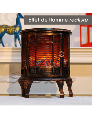 Cheminée Décorative à Piles Effet Flammes...