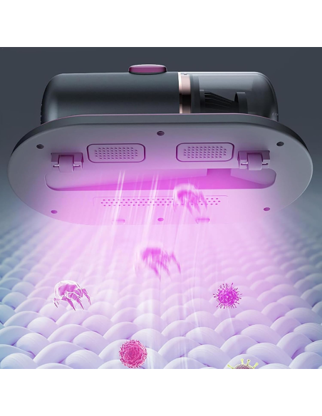 Aspirateur sans fil pour lit 100W rechargeable, avec filtre et lumière UV
