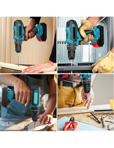 Perceuse-visseuse Double Batterie 21V...