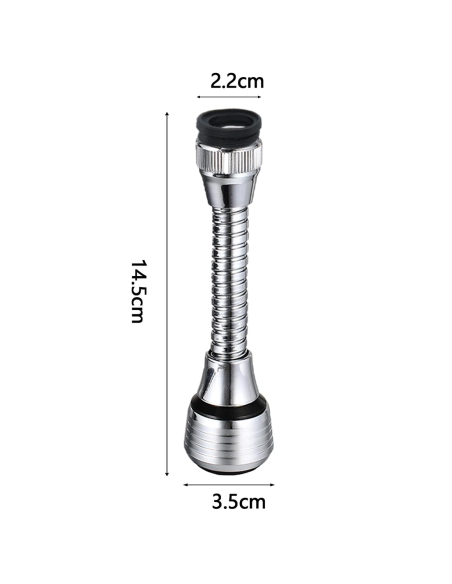 Brise-jet flexible mélangeur robinet de cuisine buse rotative à 360°