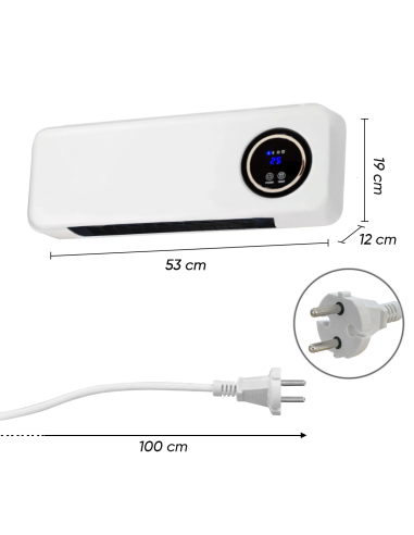 Radiateur soufflant mural 2000W avec...