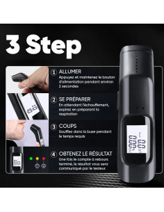 Éthylomètre rechargeable à haute sensibilité avec... 2