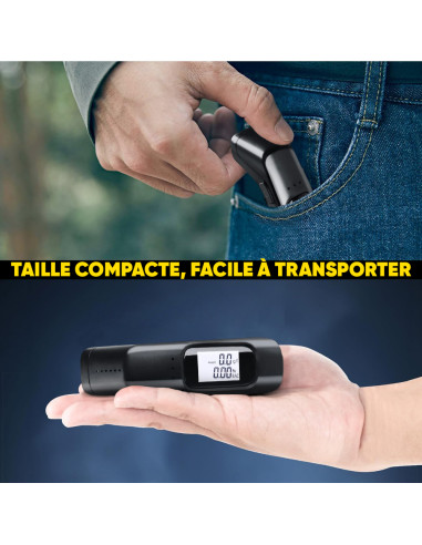 Éthylomètre rechargeable à haute sensibilité...