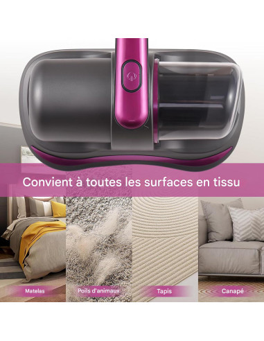 Aspirateur sans fil pour lit 100W rechargeable,...