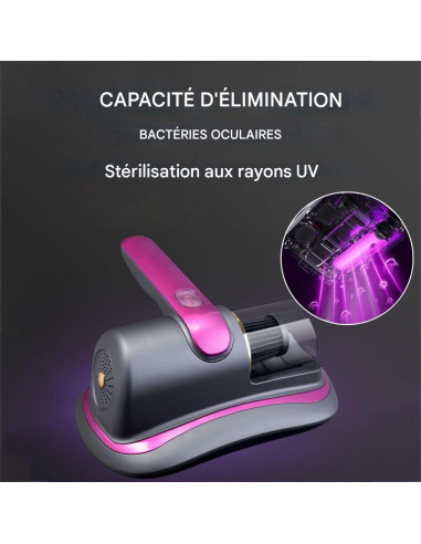 Aspirateur sans fil pour lit 100W rechargeable,...