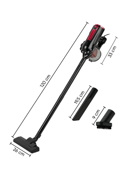 Aspirateur Cyclonique 1000W 3 en 1 Balai Électrique avec Filtre HEPA et Câble