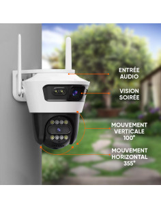 Caméra Wi-Fi de vidéosurveillance contrôle à distance... 2