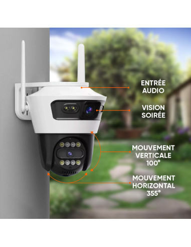 Caméra Wi-Fi de vidéosurveillance contrôle à...
