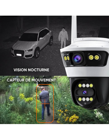 Caméra Wi-Fi de vidéosurveillance contrôle à...