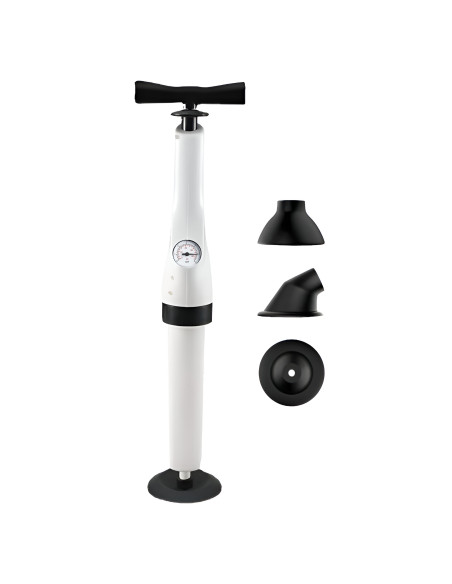 Déboucheur de lavabo Manomètre de pression Piston gonfleur évacuation WC lavabo