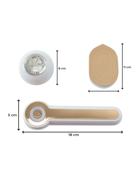 Mini fer à repasser rechargeable 2 en 1 avec brosse à peluches de voyage