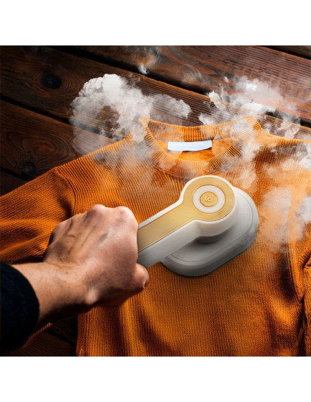 Mini fer à repasser rechargeable 2 en 1 avec brosse à peluches de voyage