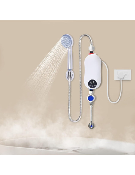 Chauffe-eau instantané électrique 3500W avec mélangeur et thermostat