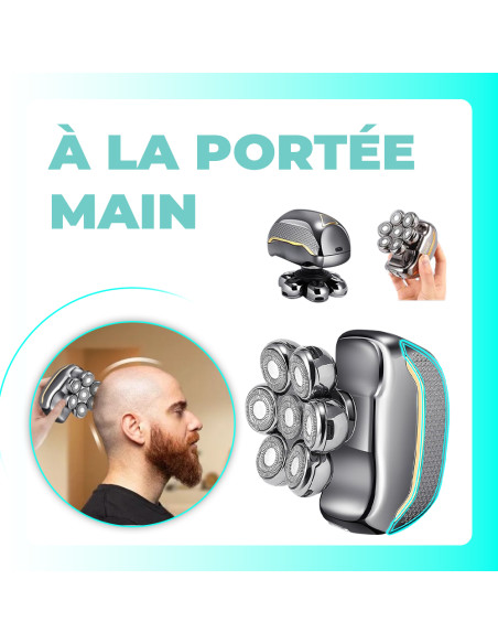 Rasoir Électrique Homme 5 en 1 Étanche, Rechargeable, Tondeuse Barbe & Cheveux
