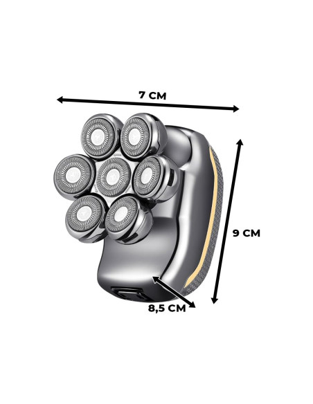 Rasoir Électrique Homme 5 en 1 Étanche, Rechargeable, Tondeuse Barbe & Cheveux