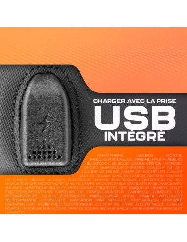 Sac de voyage avec charge USB, tissu technique,...