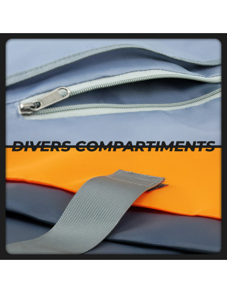 Sac de voyage avec charge USB, tissu technique, bagage à main cabine, porte-PC