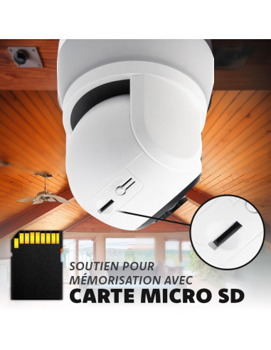 Caméra Ampoule à Douille E27 360° Wi-Fi Vision...