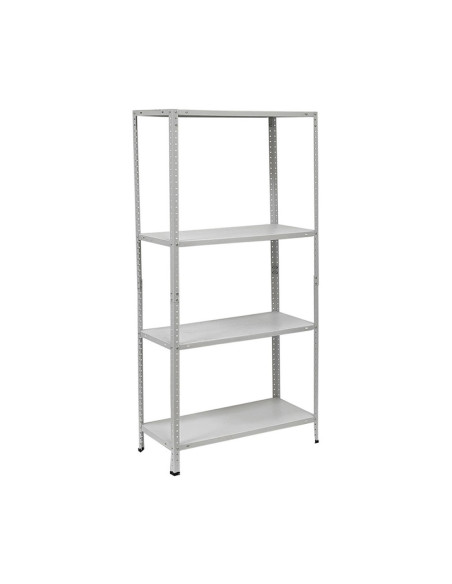 Étagère 4 niveaux Métal BLANC, étagères MDF Modulaires, capacité 160K