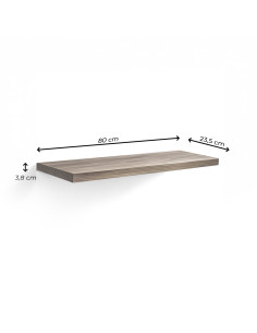 Étagère murale porte-objets 80x23,5x3,8 MDF, design...