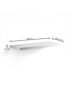 Étagère murale porte-objets 80x23,5x3,8 MDF, design encastré multifonction