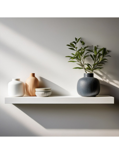 Étagère murale porte-objets 80x23,5x3,8 MDF, design encastré multifonction