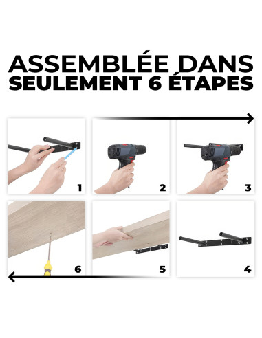 Étagère murale porte-objets 80x23,5x3,8 MDF,...