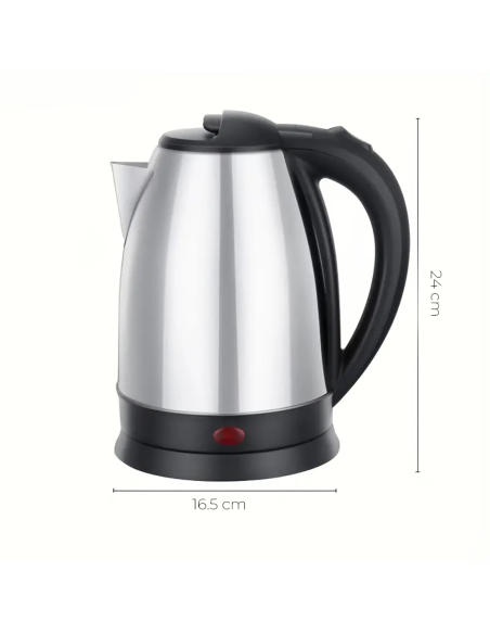Bouilloire Électrique 1500W – Capacité 1,8 L en Acier avec Base Pivotante