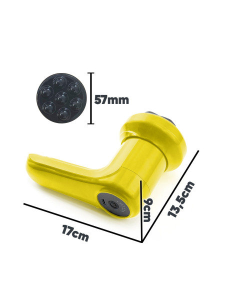 Masseur Corporel Électrique Rechargeable avec 4 Têtes et Vibration Réglable