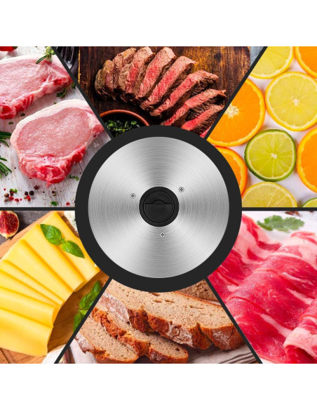 Trancheuse Électrique Erice 150W Épaisseur Réglable Lame en Acier 22cm