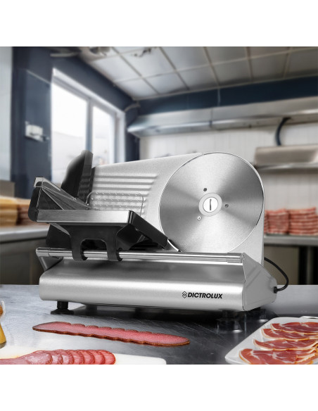 Trancheuse Électrique Erice 150W Épaisseur Réglable Lame en Acier 22cm