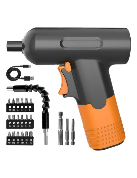 Mini Perceuse Visseuse Rechargeable 3,7V avec Kit de Mini Embouts pour Tournevis