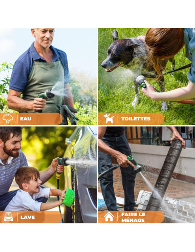 Enrouleur de Tuyau d'Arrosage Manuel 15m avec...