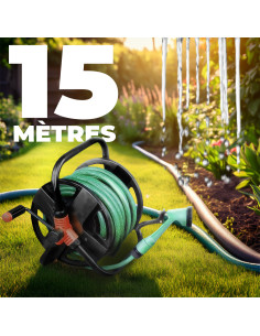 Enrouleur de Tuyau d'Arrosage Manuel 15m avec Pistolet à... 2