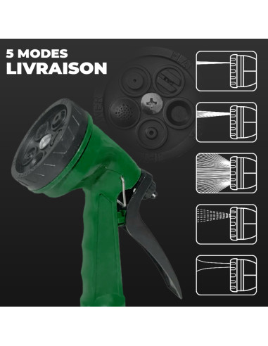 Enrouleur de Tuyau d'Arrosage Manuel 15m avec...