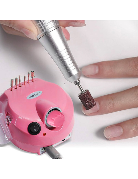 Fraise à Ongles Pro 35 000 Tr/min, Pédale, 5 Embouts, Vitesse Réglable