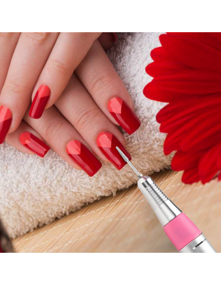 Fraise à Ongles Pro 35 000 Tr/min, Pédale, 5 Embouts, Vitesse Réglable