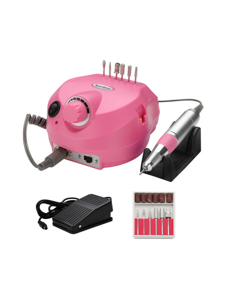 Fraise à Ongles Pro 35 000 Tr/min, Pédale, 5 Embouts, Vitesse Réglable