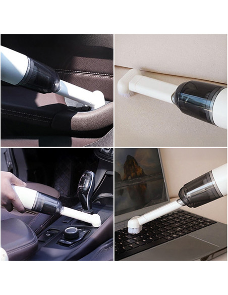 Mini Aspirateur Souffleur 2 en 1, Rechargeable, avec Filtre HEPA