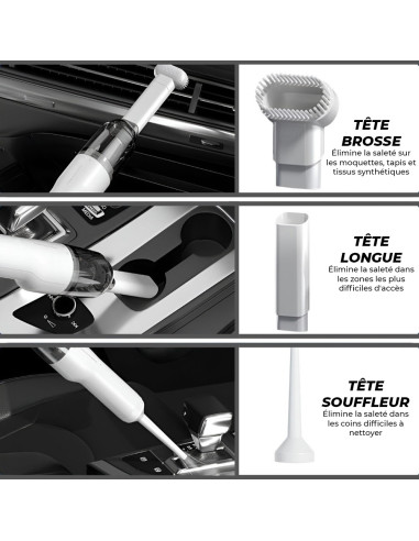 Mini Aspirateur Souffleur 2 en 1, Rechargeable,...