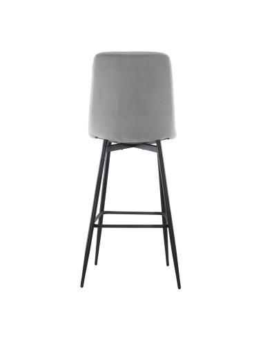 Set 4 tabourets velours VELVETTE, dossier,...