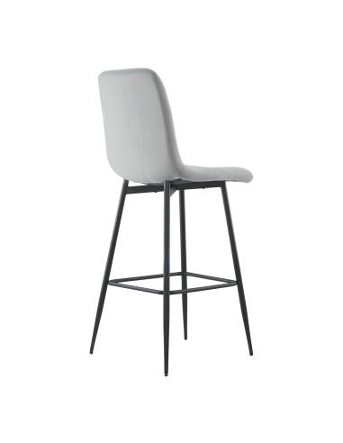 Set 4 tabourets velours VELVETTE, dossier,...