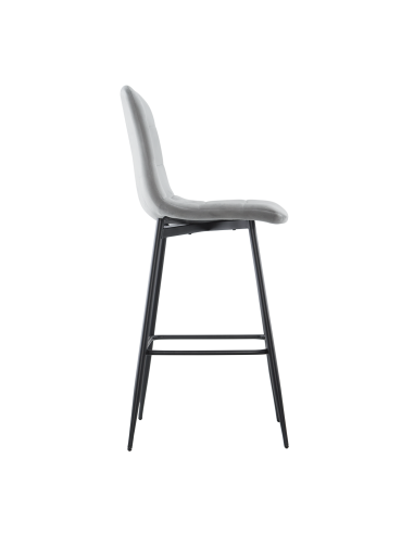 Set 4 tabourets velours VELVETTE, dossier,...