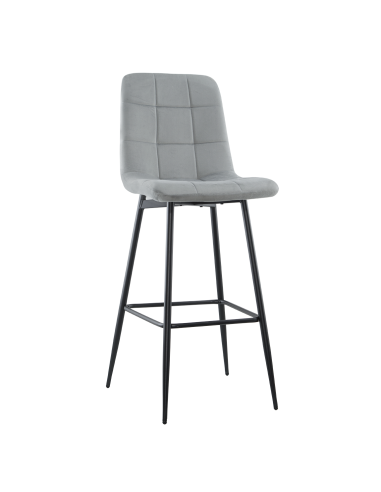 Set 4 tabourets velours VELVETTE, dossier,...