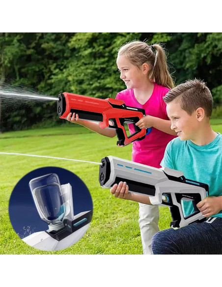 Pistolet à eau électrique automatique, batterie rechargeable, portée 10m