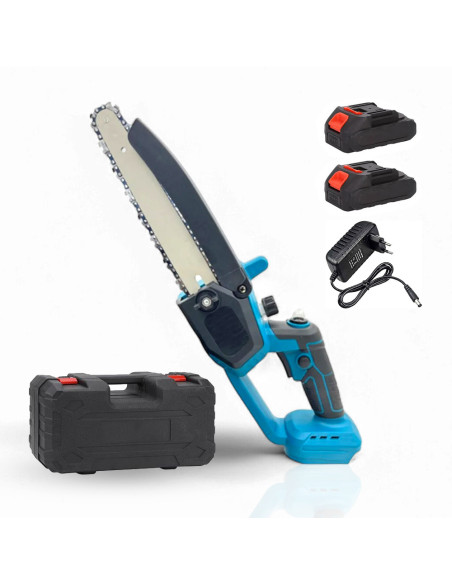 Tronçonn euse Électrique 8° Double Batterie 48V à Huile Portable avec Mallette